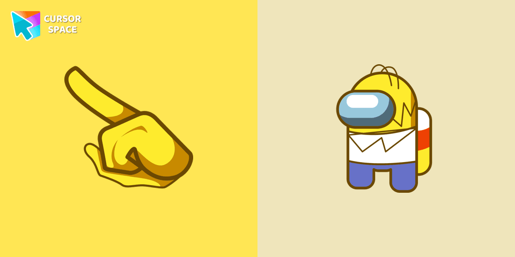 Among Us Homer Simpson Character cursor cursor pack